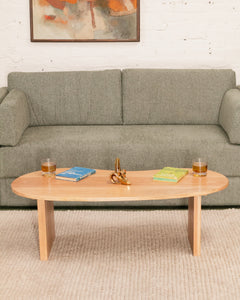 Solid Oak Amoeba Coffee Table