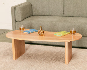 Solid Oak Amoeba Coffee Table