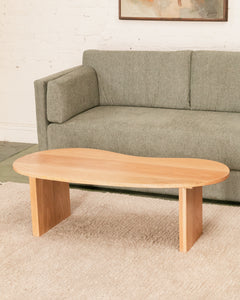 Solid Oak Amoeba Coffee Table