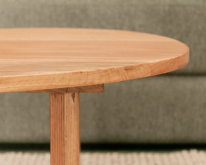 Solid Oak Amoeba Coffee Table