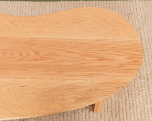 Solid Oak Amoeba Coffee Table