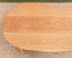 Solid Oak Amoeba Coffee Table