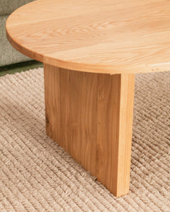 Solid Oak Amoeba Coffee Table