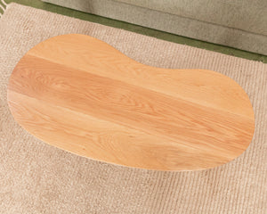 Solid Oak Amoeba Coffee Table