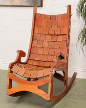 Load image into Gallery viewer, American Designer, Rocking Chair, Pine, Cord, USA, 1970
