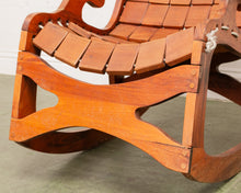 Load image into Gallery viewer, American Designer, Rocking Chair, Pine, Cord, USA, 1970
