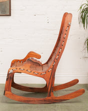 Load image into Gallery viewer, American Designer, Rocking Chair, Pine, Cord, USA, 1970
