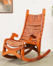 Load image into Gallery viewer, American Designer, Rocking Chair, Pine, Cord, USA, 1970
