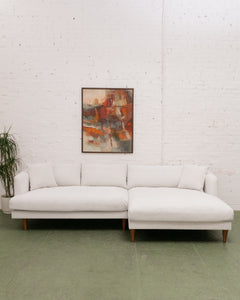 Elisa Oatmeal Sectional Sofa with Right Chaise