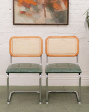 Load image into Gallery viewer, Green Rattan Chair
