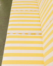 Load image into Gallery viewer, Vintage Striped Yellow Rattan Sofa
