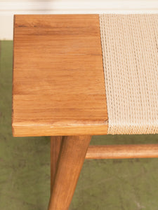 Roped Solid Wood Bench