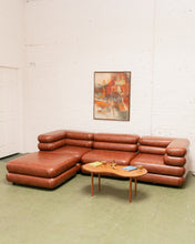 Load image into Gallery viewer, Elodie 4 Piece Modular Sectional in Saddle Brown Leather
