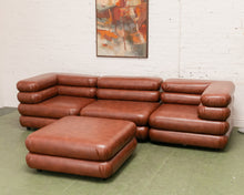 Load image into Gallery viewer, Elodie 4 Piece Modular Sectional in Saddle Brown Leather
