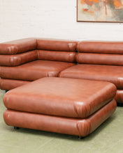 Load image into Gallery viewer, Elodie 4 Piece Modular Sectional in Saddle Brown Leather
