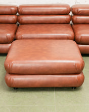 Load image into Gallery viewer, Elodie 4 Piece Modular Sectional in Saddle Brown Leather
