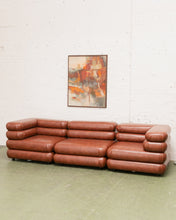 Load image into Gallery viewer, Elodie 4 Piece Modular Sectional in Saddle Brown Leather
