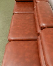 Load image into Gallery viewer, Elodie 4 Piece Modular Sectional in Saddle Brown Leather
