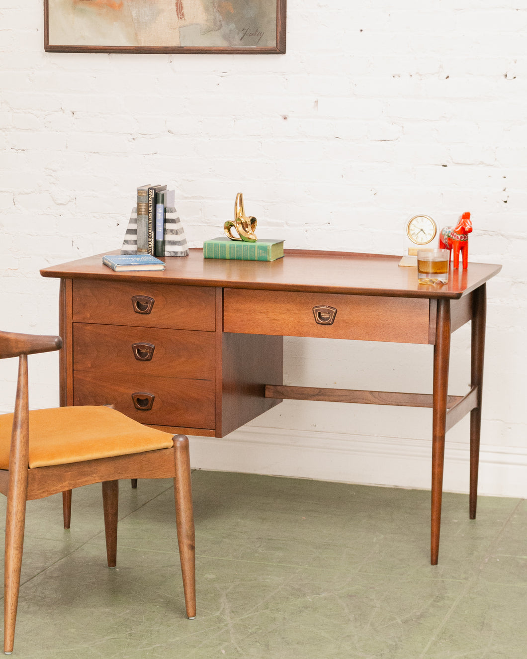 Walnut Mid Century Desk