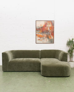 Bonnie 2 Piece Sectional Sofa in Amici Moss