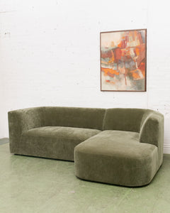 Bonnie 2 Piece Sectional Sofa in Amici Moss