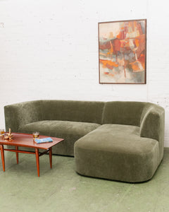 Bonnie 2 Piece Sectional Sofa in Amici Moss