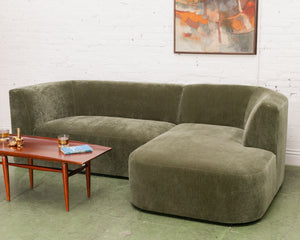 Bonnie 2 Piece Sectional Sofa in Amici Moss