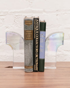 Pair of Lucite Half Arc Bookends