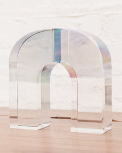 Pair of Lucite Half Arc Bookends