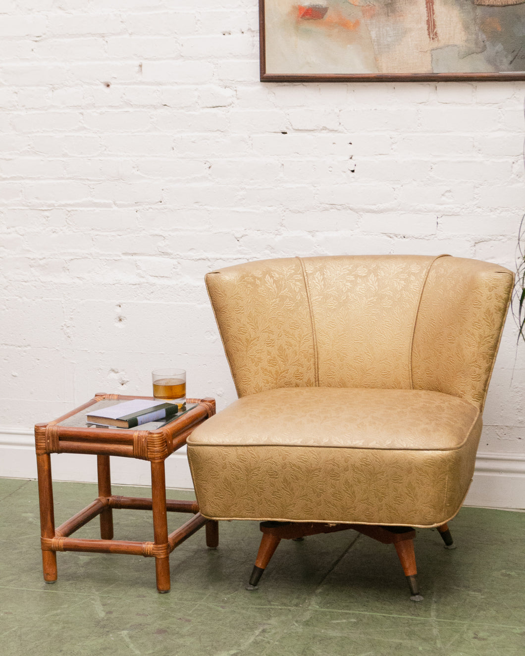 Embossed Vintage Swivel Chair