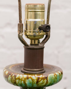 Glazed Green Potters Lamp