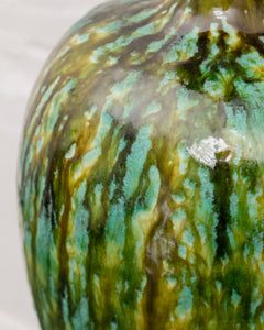 Glazed Green Potters Lamp