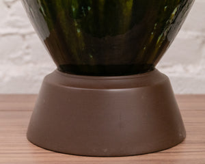 Glazed Green Potters Lamp