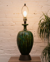 Load image into Gallery viewer, Glazed Green Potters Lamp
