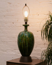 Load image into Gallery viewer, Glazed Green Potters Lamp
