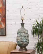 Load image into Gallery viewer, Textured Ceramic Potters Lamp
