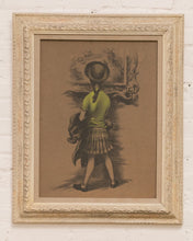 Load image into Gallery viewer, Girl at the Museum by American Artist Lawrence Beall Smith 1940s
