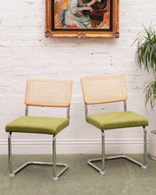 Load image into Gallery viewer, Olive Green Rattan Chair
