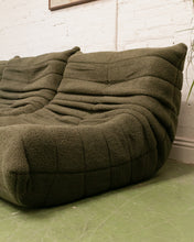 Load image into Gallery viewer, Slouchy 70&#39;s Style Loveseat in Green
