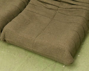 Slouchy 70's Style Loveseat in Green