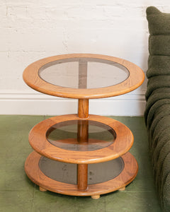 Two Tier Oak Side Table