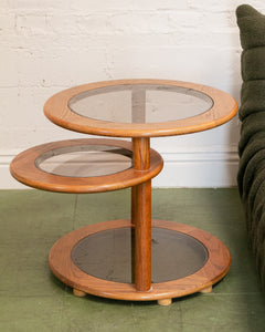 Two Tier Oak Side Table