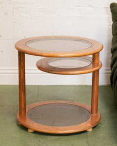 Two Tier Oak Side Table