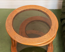 Load image into Gallery viewer, Two Tier Oak Side Table
