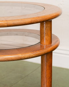 Two Tier Oak Side Table