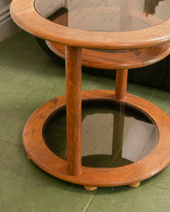 Two Tier Oak Side Table