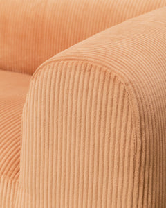 Caprese Sectional Sofa in Blush Corduroy