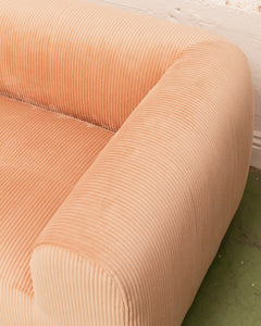 Caprese Sectional Sofa in Blush Corduroy