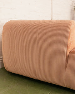 Caprese Sectional Sofa in Blush Corduroy