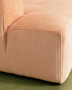 Caprese Sectional Sofa in Blush Corduroy